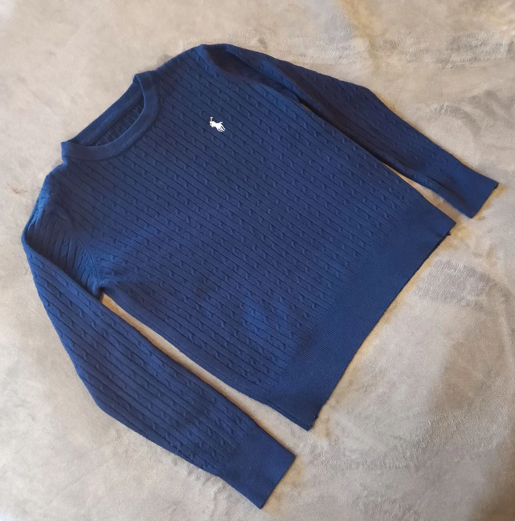 Ralph Lauren women's twisted knit sweater size M very good condition blue color – photo 4